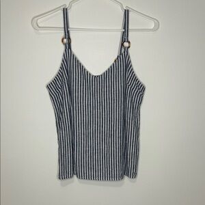 Topshop Striped Camisole in Blue and White